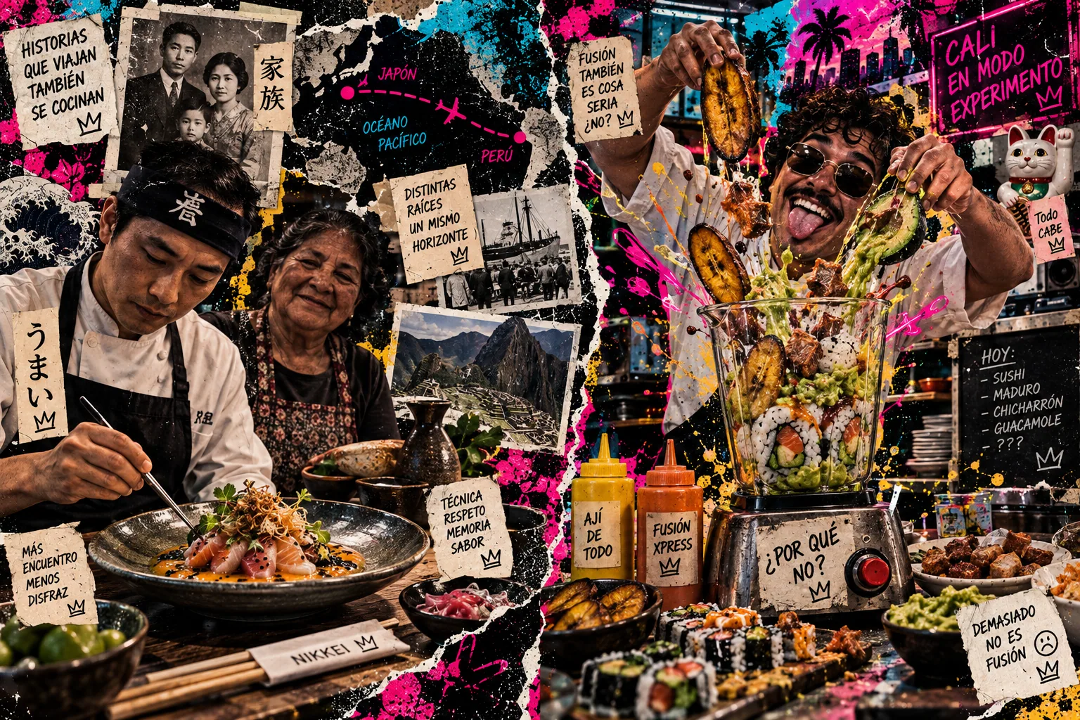 En otros países el restaurante extranjero intenta llevarte a otro país