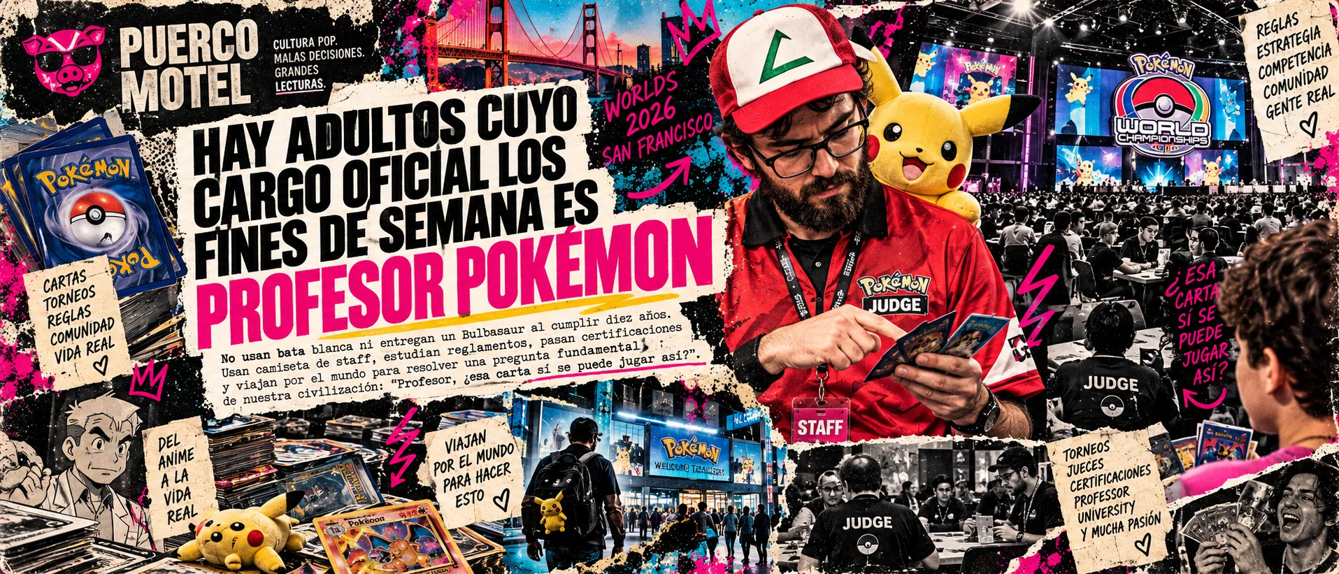 Portada de Hay adultos cuyo cargo oficial los fines de semana es Profesor Pokémon