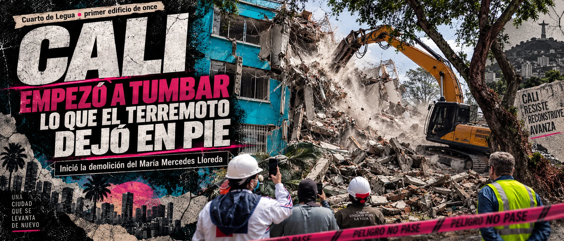 Portada de Cali empezó a tumbar lo que el terremoto dejó en pie: inició la demolición del María Mercedes Lloreda