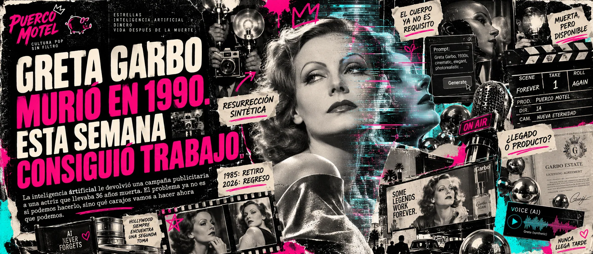 Portada de Greta Garbo murió en 1990. Esta semana consiguió trabajo